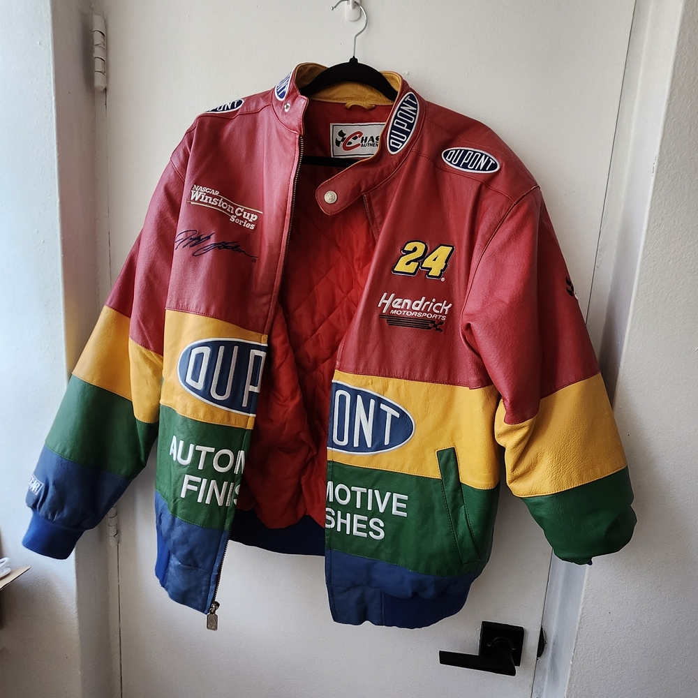 Chase Authentics Red Racing Jacket with Logos - Picture 1 of 3